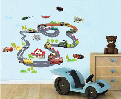 cars track Wallsticker wall sticker sticker dinding