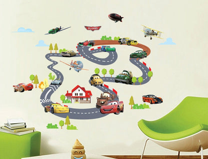 cars track Wallsticker wall sticker sticker dinding