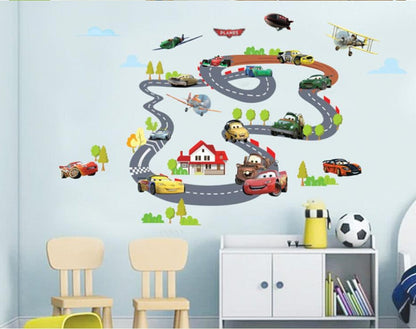 cars track Wallsticker wall sticker sticker dinding