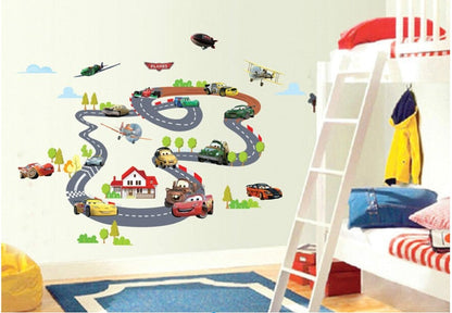 cars track Wallsticker wall sticker sticker dinding
