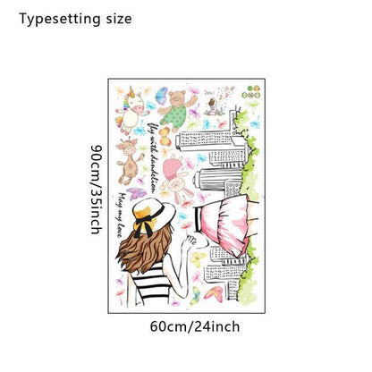 Wall Stiker ABC1060 Girl n Fly – Wallsticker  Wall Sticker  Wallstiker  Wall Stiker Stiker Dinding  Hiasan Dinding