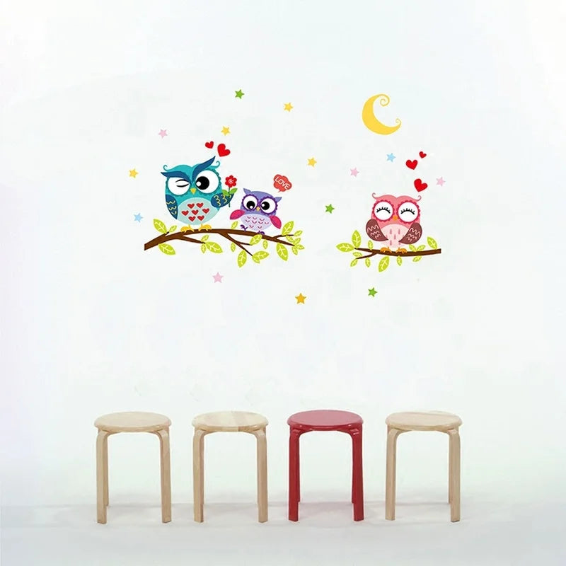 Removable Owl Wall Sticker Self Adhesive Cute Wallpaper 30x40cm Modern Wall Sticker for Living Room Kitchen Bathroom Home Decor - AliExpress 15