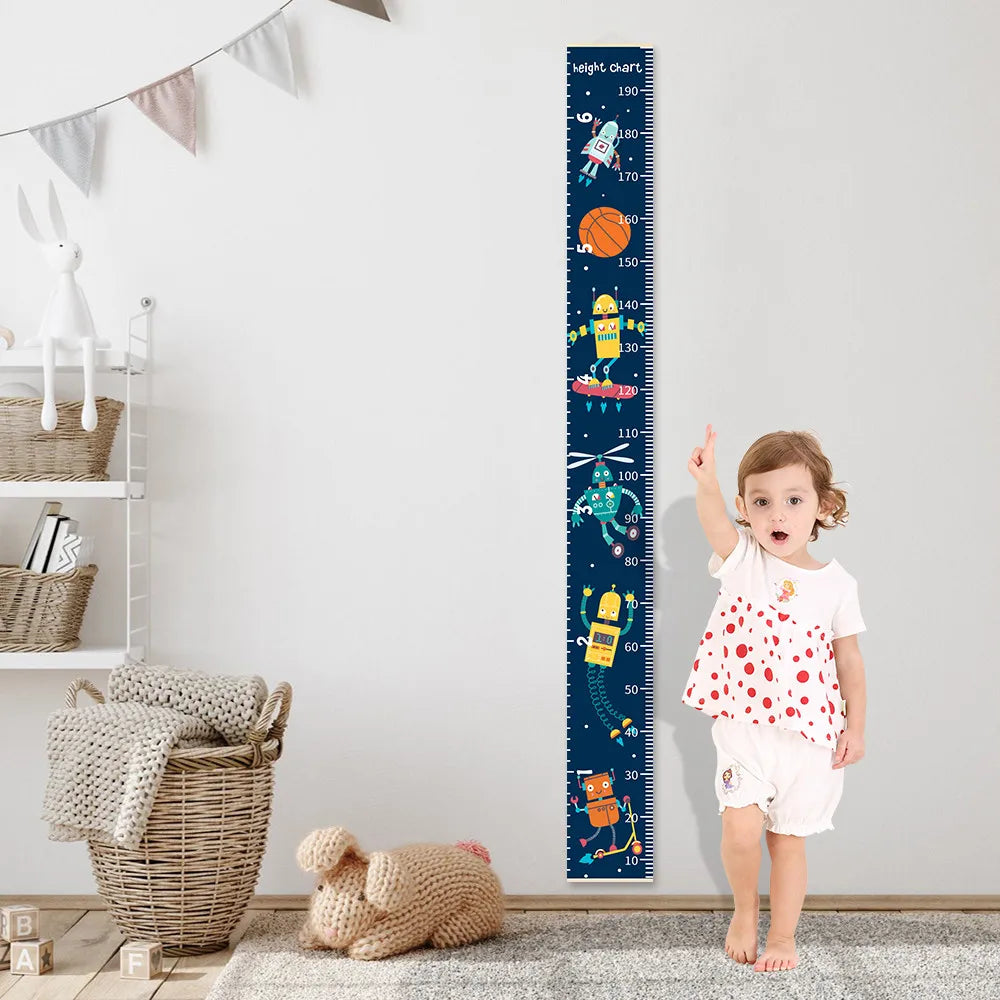 Robot & Spaceship Kids Height Chart –Height measuring wall sticker with cartoon graphic for children size 60x90 hnc02