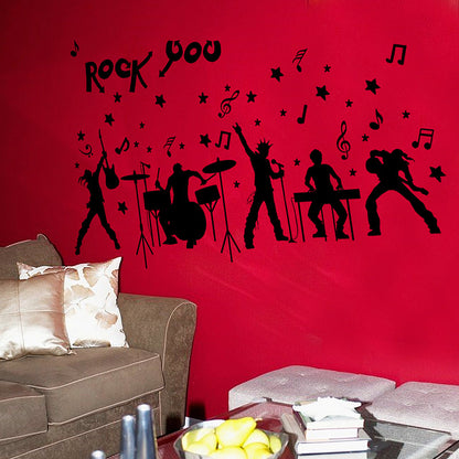 Rock Band Music Wall Stickers