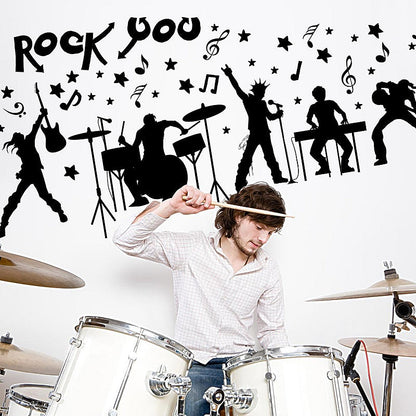 Rock Band Music Wall Stickers