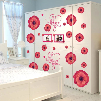 Sk9047 3D Flower Picture Frame Wall Sticker