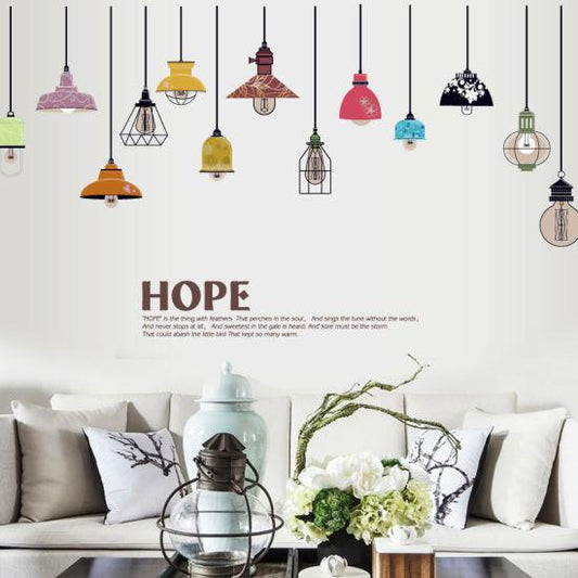 Sk9144 Colorful Light Lamp Wall Sticker