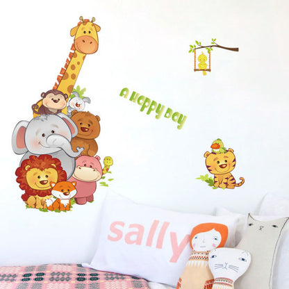 WALL STICKER STIKER DINDING SK9301 A HAPPY DAY ANIMAL WALLSTICKER