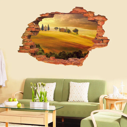 3D three-dimensional forest landscape wall decoration painting