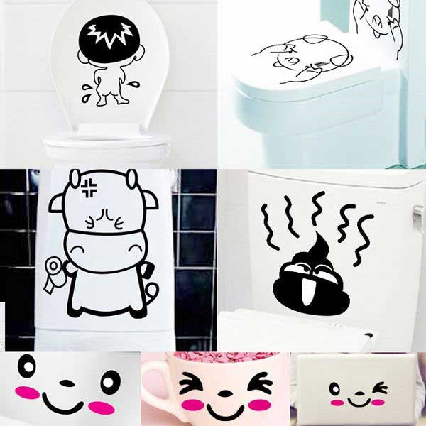 TipTop Wallstickers New Funny Cartoon Toilet size 50x70 ay6022