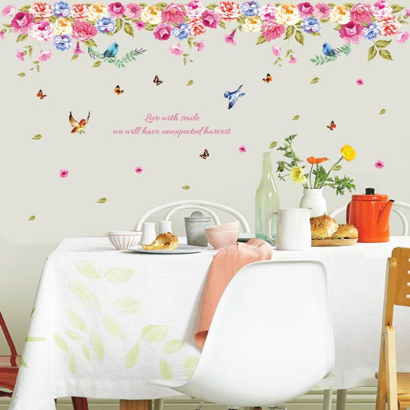 WALL STICKERS 60X90 XL8202 HANGING COLORFUL ROSES