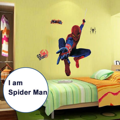 The Brave Spider Man Design Wall Stickers