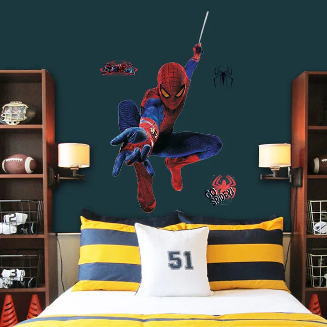 The Brave Spider Man Design Wall Stickers