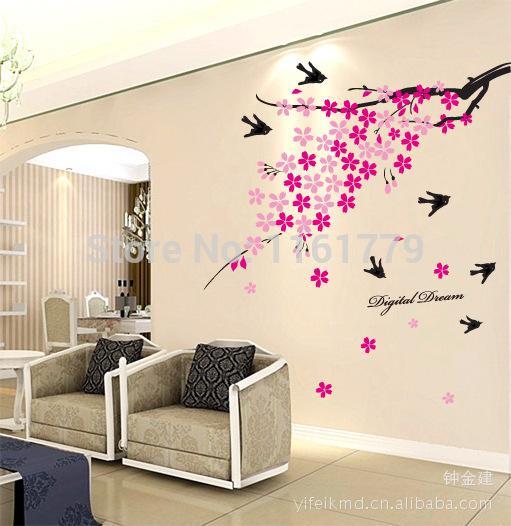 Bird and Flower Wall Sticker AY936