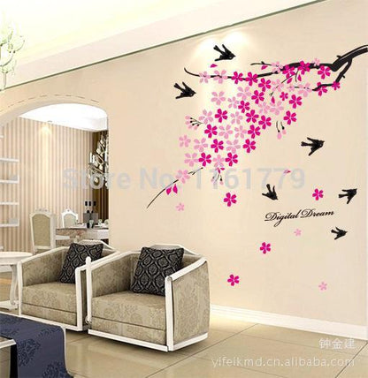 Bird and Flower Wall Sticker AY936