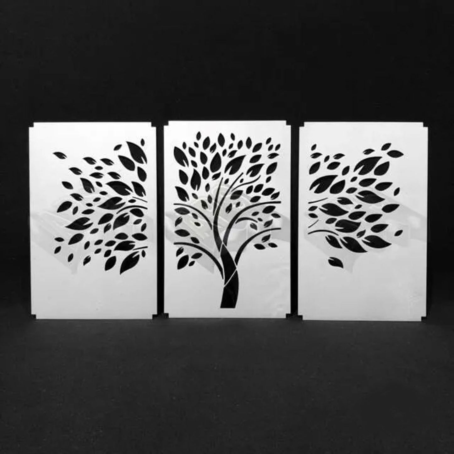 Set of 3 Panels Tree of Knowledge and Wisdom Interior Design Wall sticker