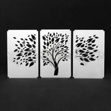 Set of 3 Panels Tree of Knowledge and Wisdom Interior Design Wall sticker