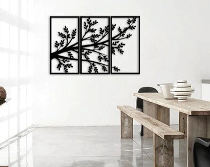 Tree and Birds 3 Panel | Tree of life | Wall decor