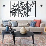 Tree and Birds 3 Panel | Tree of life | Wall decor
