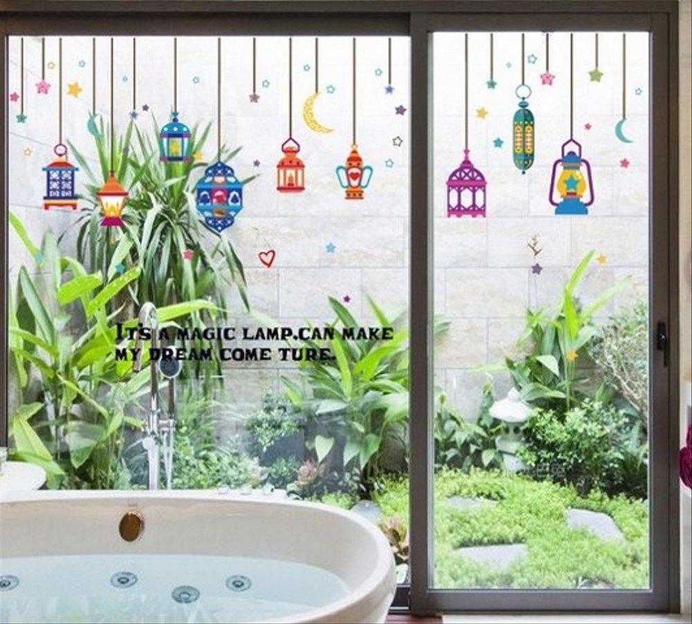 SK9148 Nursery Kids Room Decor Wall Decal Colorful Magic Lamp Sticker