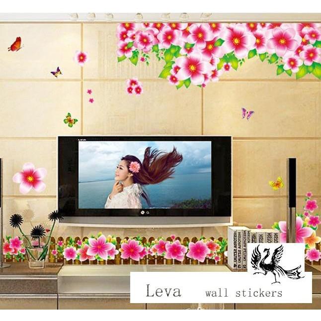 STICKER DINDING AY9042 Soft Flower wall stiker