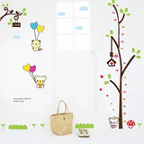 New Design Cute Tree Height Chart Measurement with Bears and Cloud DIY Wall Decal for Nursery Room Wall Sticker