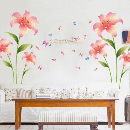 Living room wall creative floral stickers XL8135 rain flower removable wall stickers