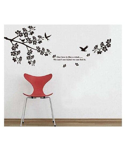 New vinyl wall stickers Black tree and birds home decor wall decals JM7190