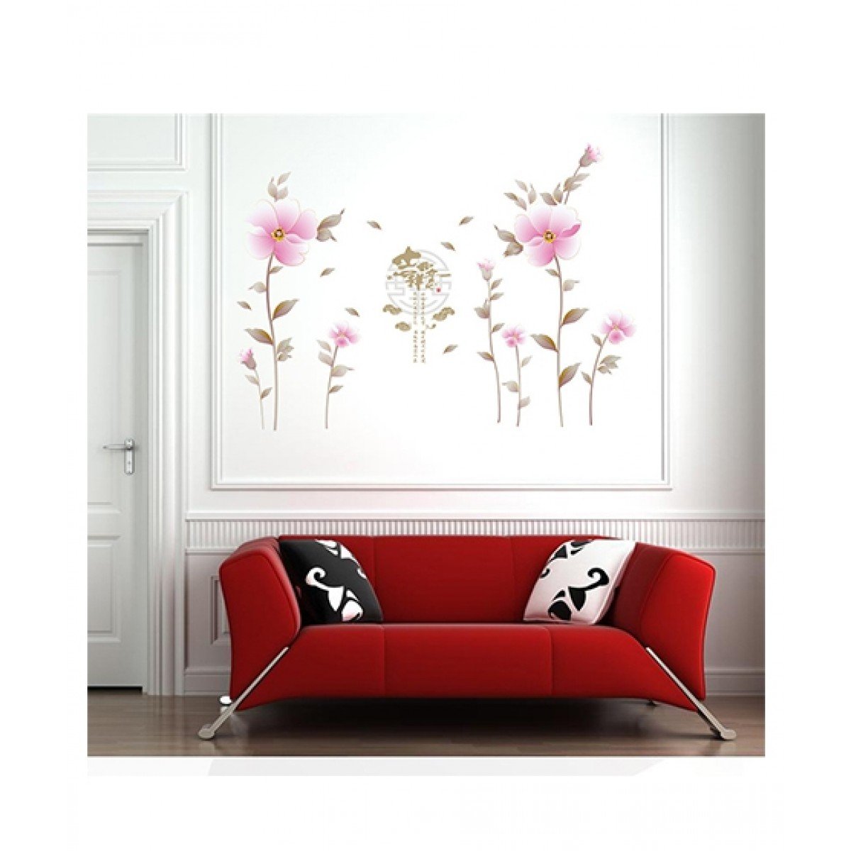 Sk9026 Auspicious and Romantic Flowers Sticker