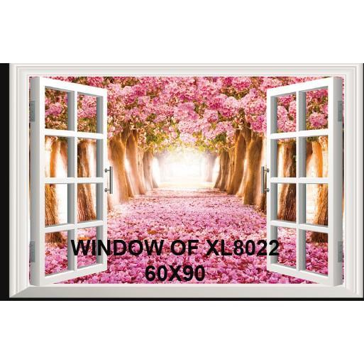 Decals Design '3D Cherry Blossoms Flowers Path Endless Venture xl8022c' Wall Sticker (PVC Vinyl, 60 cm x 90 cm)