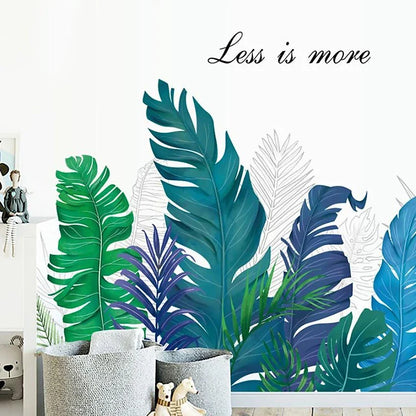 HT94015 Home Green Plant Wall Stickers