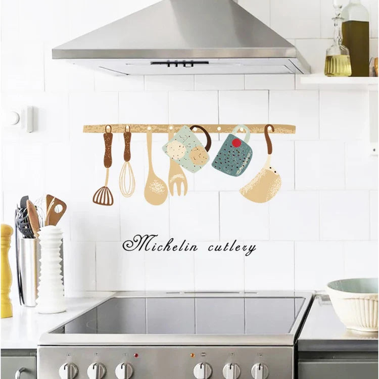 Kitchen & living room wall stickers oil and water resistant PVC/Wall sticker water and oil-proof stickers.nc008