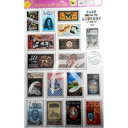JM7286 wholesale creative backdrop living room wall decoration stamp sticker removable wall stickers glass stickers