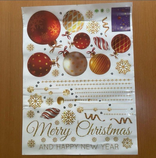 Christmas Series Stickers Home Decor Wall Sticker Glass Window Sticker Christmas Decorations for Home New Year Gift Xh6284 Size: 45x60