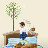 Wall Stickers - Tall Trees and Birds - Removable, Self-Adhesive Wallpaper Stickers - Plants, Trees, Flowers size 50x70 dm570075
