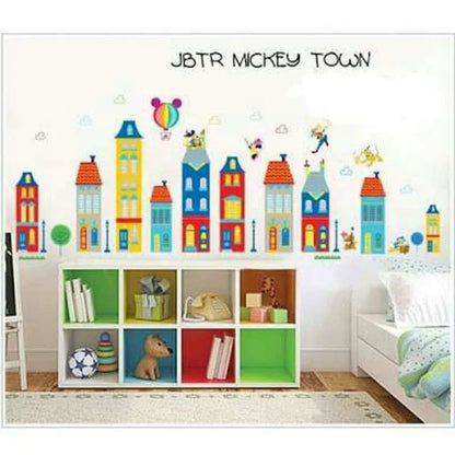 Meira XY1128 mickey town wall sticker