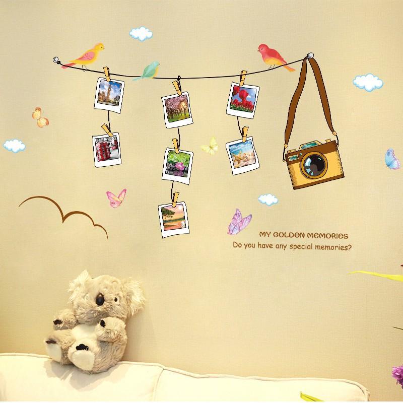 Wall Sticker XL8170 Warm Photo Wall Three Generations Removable Wall Sticker PVC Transparent Living Room Bedroom Decoration Mural