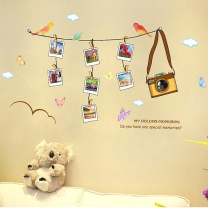Wall Sticker XL8170 Warm Photo Wall Three Generations Removable Wall Sticker PVC Transparent Living Room Bedroom Decoration Mural