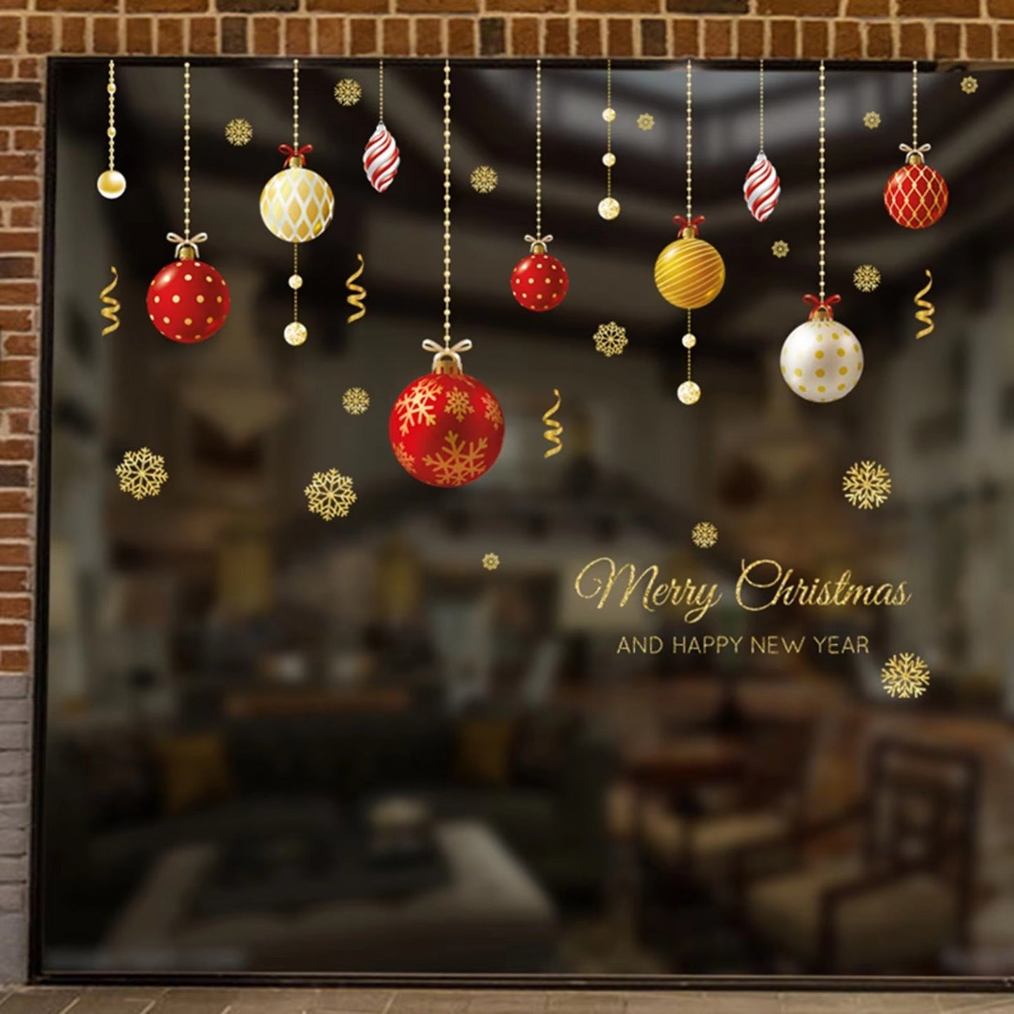 Christmas Series Stickers Home Decor Wall Sticker Glass Window Sticker Christmas Decorations for Home New Year Gift Xh6284 Size: 45x60