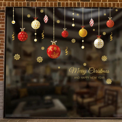 Christmas Series Stickers Home Decor Wall Sticker Glass Window Sticker Christmas Decorations for Home New Year Gift Xh6284 Size: 45x60
