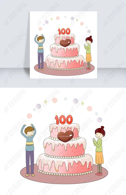 Cake Boy Girl Print Self-adhesive Wall Sticker Decal Wallpaper 70x50cm