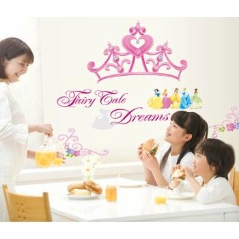Df5080 Wall stickers for children's rooms, princesses and crowns, wall stickers, interior stickers, removable, cute, birthday, Disney characters