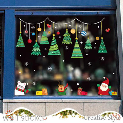 Wall stickers Christmas Christmas tree Santa Claus stylish stickers