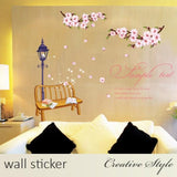 Wall Stickers with Flowers, Cherry Blossoms, Trees, and More, Stylish Scandinavian Interior Stickers, Cat, Plants, Toilet, Flowerpot, English Text, Natural, Removable Wall Decals size 50x70 mj7030