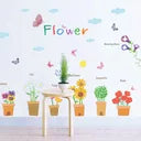 Eva Luvgreen Wallsticker Flower Pot Crayon Flower Size 50x70cm Wall Stickers/ Wall Stickers/ Wallpaper Stickers/ Wall Paper Stickers/ Wall Stickers/ Wall Stickers/ Bedroom Wall Stickers/ Living Room Wall Stickers MJ7022