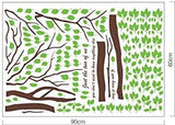 Green Trees and Birds Living Room Home Decoration Wall Stickers on the Wall ay698 Size: 60x90