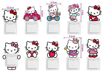 HELLO KITTY LIGHT SWITCH DECAL