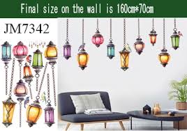 Fashion arab droplight Wall Stickers For Living Room Diy 3d Home Decor JM7342