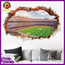 XH9305 3D Football Field Pattern Waterproof Wallpaper for Room Decoration - Green