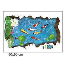 Ready Wall Stiker 60X90 Xh9219 Fish Lotus Pool Walstiker Wallsticker -Berkualitas